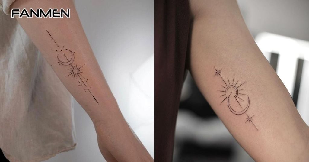 Mẫu hình xăm mặt trăng đơn giản 14