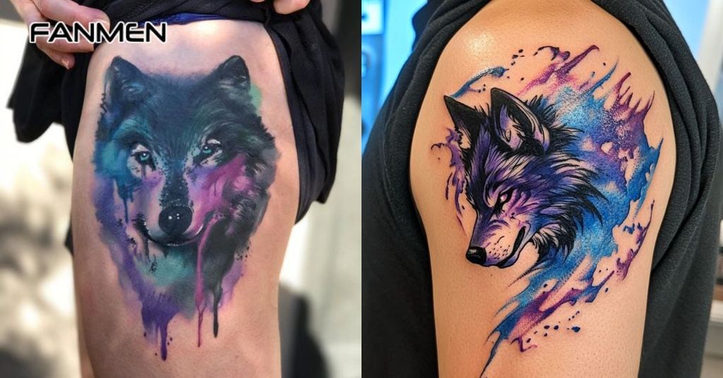Hình xăm màu nước cho nam