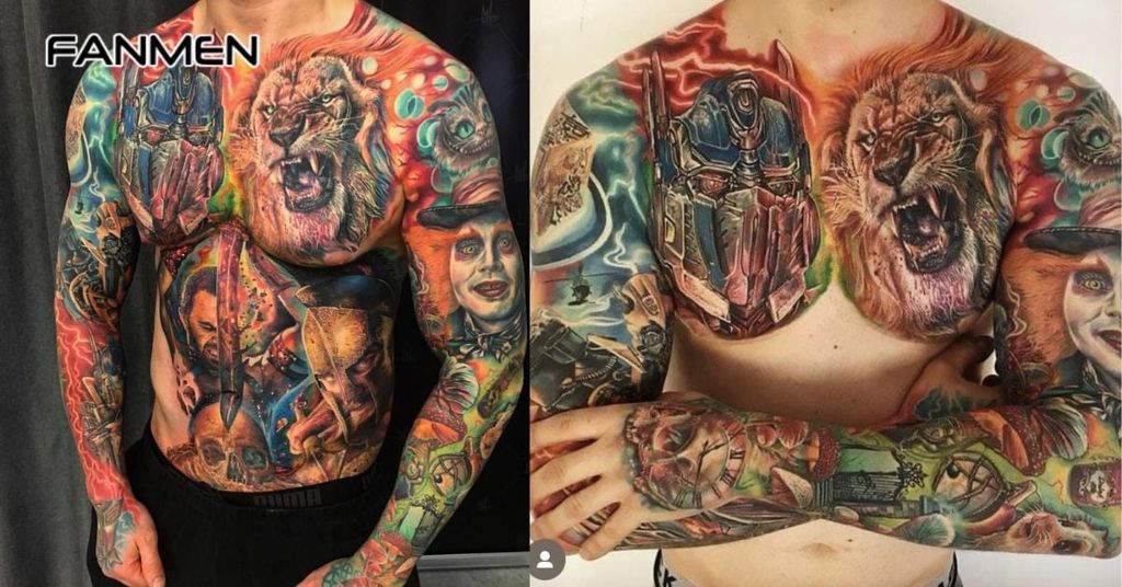 Hình xăm màu nước cho nam