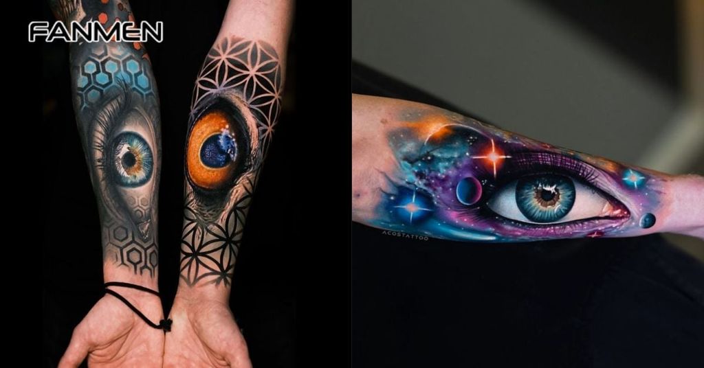 Hình xăm màu nước cho nam