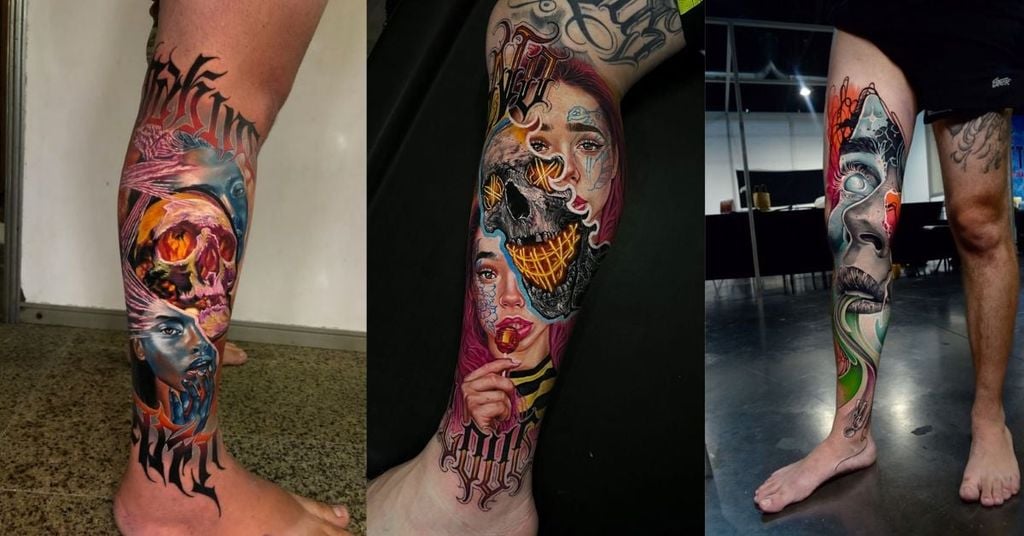 Hình xăm màu nước cho nam