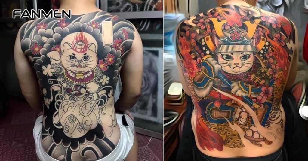 Hình xăm mèo thần tài