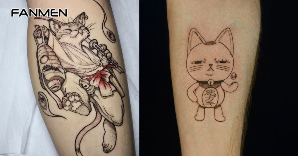 Hình xăm Mèo Thần Tài độc đáo khác 7