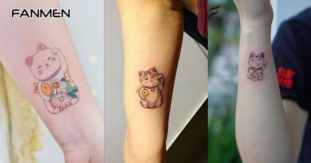 Hình Xăm Mèo Thần Tài Mini 3