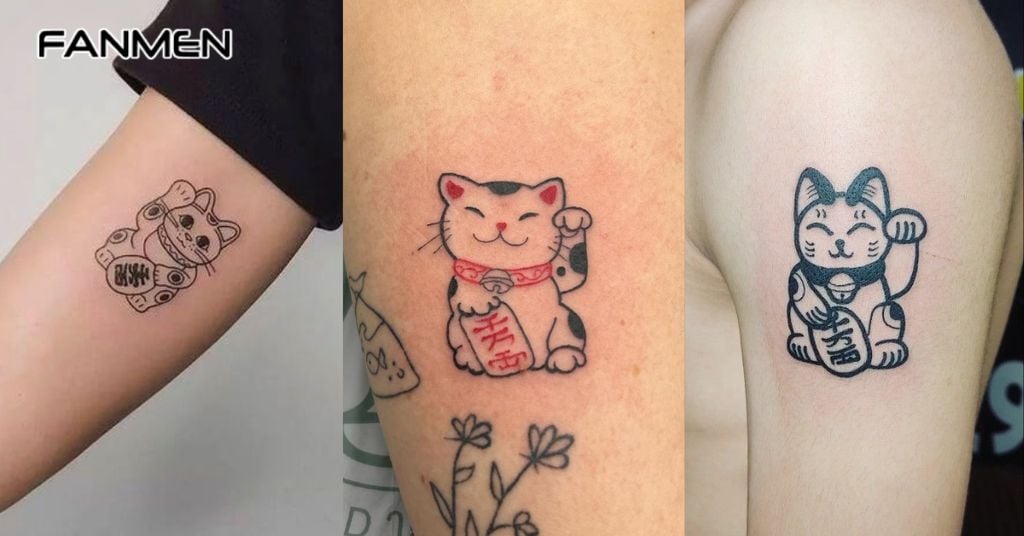 Hình Xăm Mèo Thần Tài Mini 4