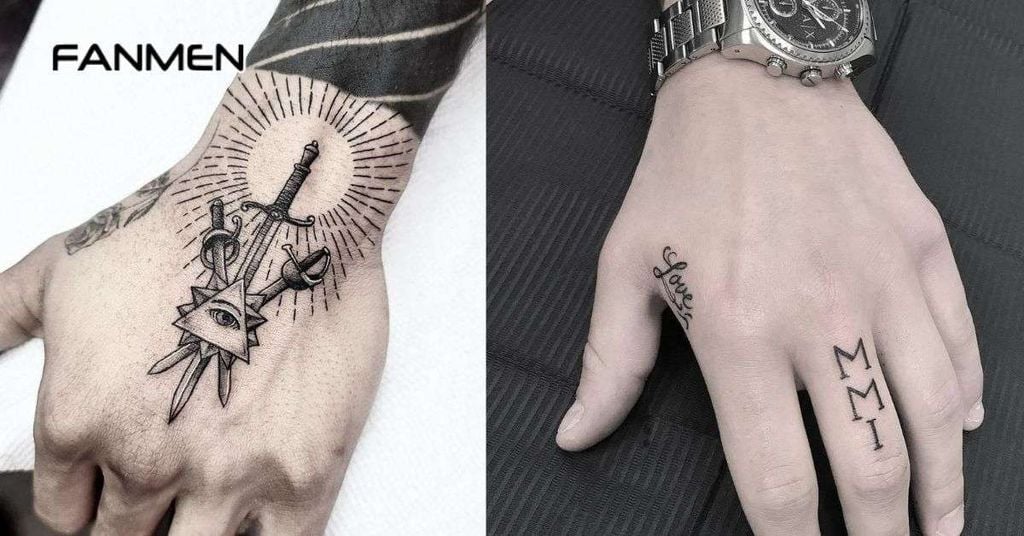 Hình xăm mini ở tay cho nam