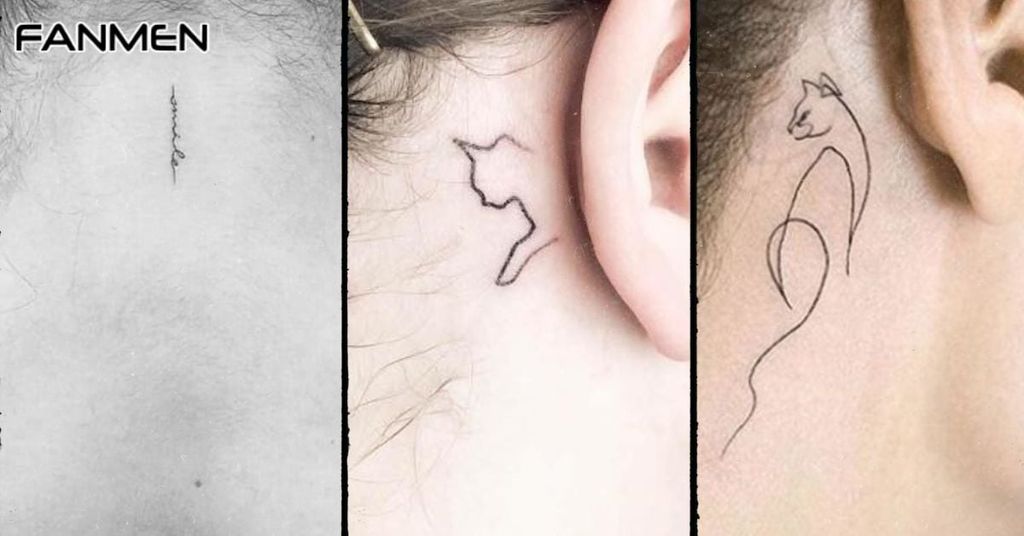 Hình xăm mini cho nam ở cổ mẫu 16