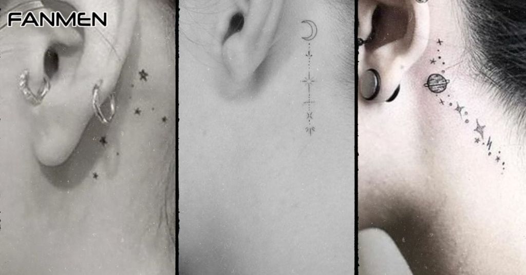 Hình xăm mini cho nam ở cổ mẫu 6