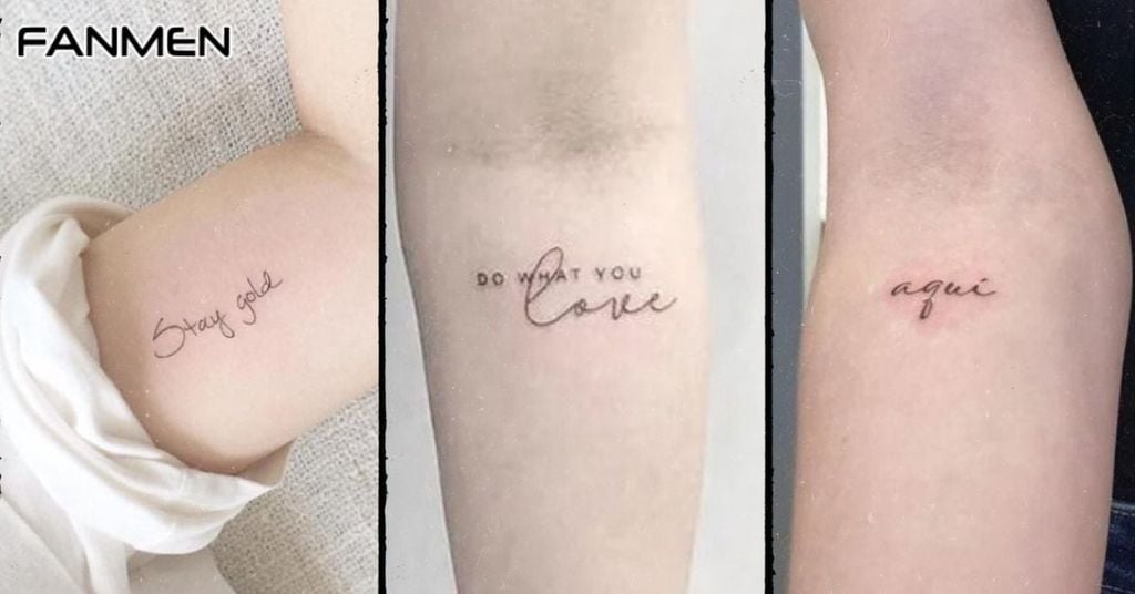 Hình xăm mini chữ cho nam mẫu 10