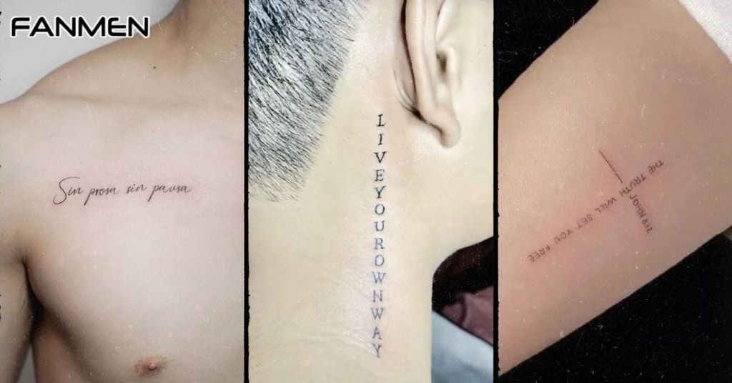 Hình xăm mini chữ cho nam mẫu 11