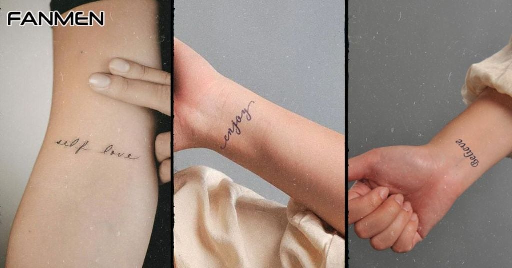 Hình xăm mini chữ cho nam mẫu 3