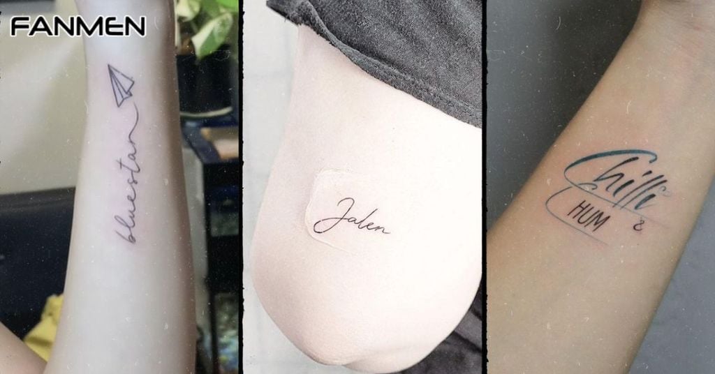 Hình xăm mini chữ cho nam mẫu 9
