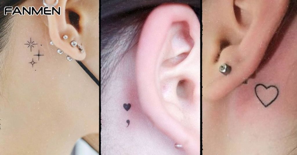 Hình xăm mini đẹp cho nam ở cổ mẫu 7