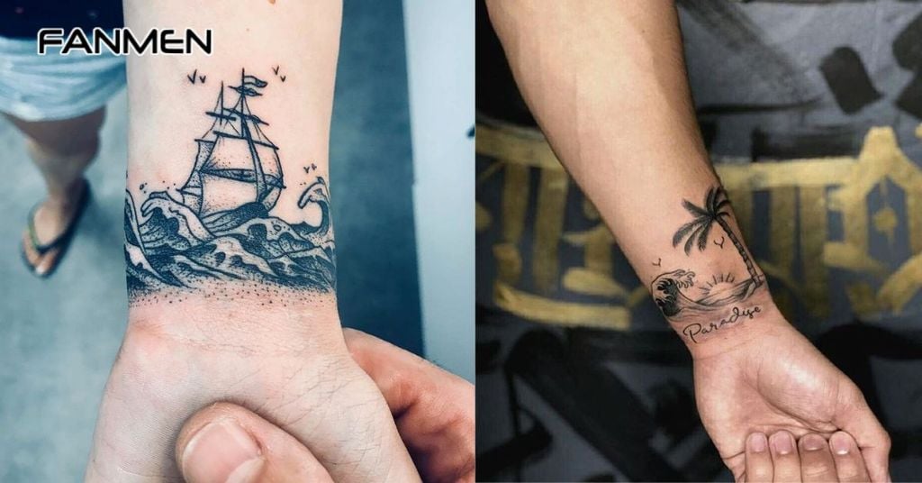 Hình xăm nhỏ đẹp nam ở cổ tay