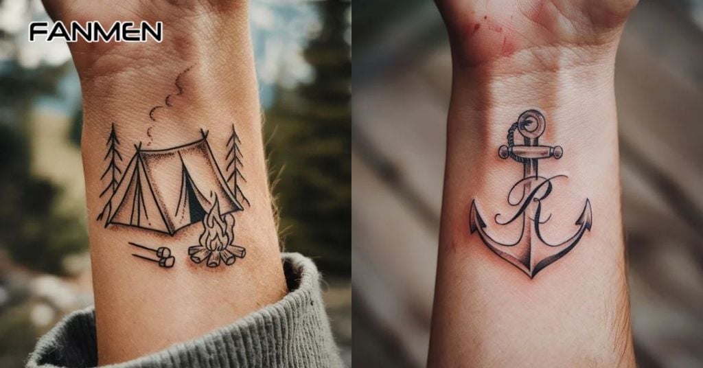 Hình xăm nhỏ đẹp nam ở cổ tay