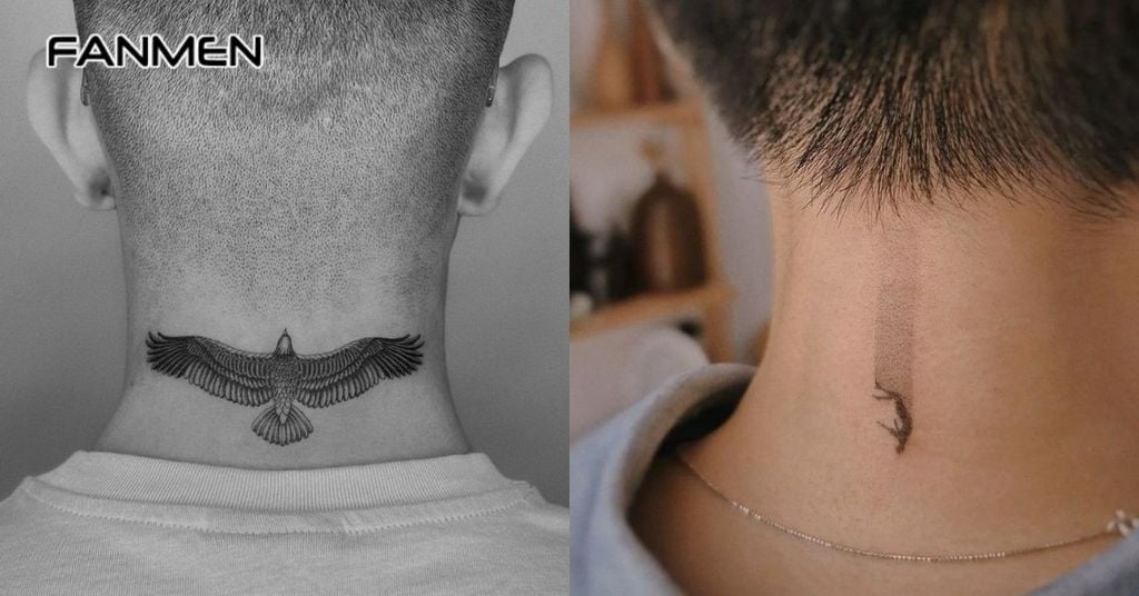 Hình xăm mini đẹp cho nam ở gáy