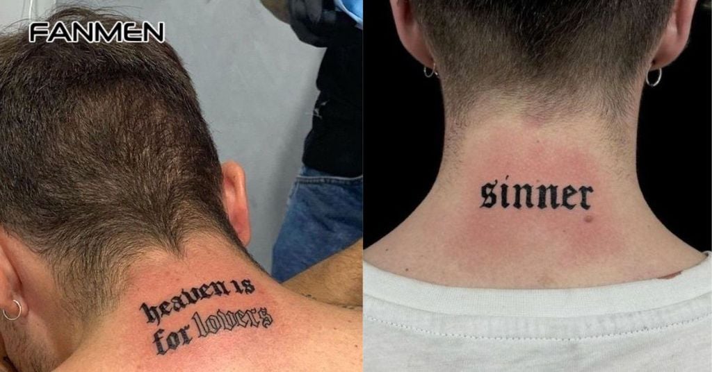 Hình xăm mini đẹp cho nam ở gáy