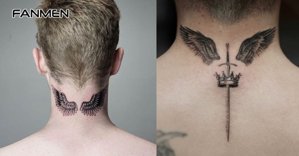 Hình xăm mini đẹp cho nam ở gáy