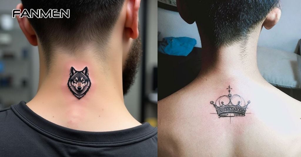 Hình xăm mini đẹp cho nam ở gáy