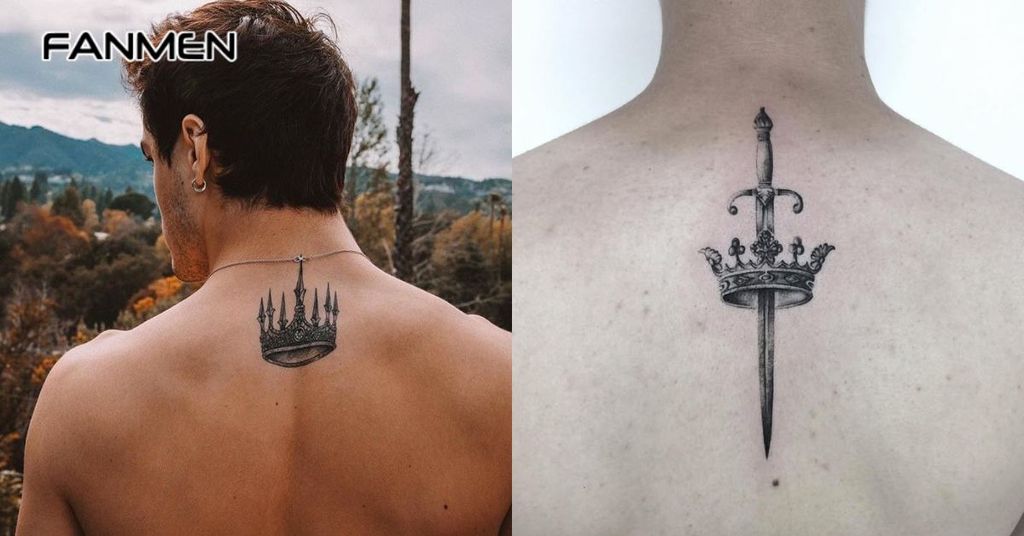 Hình xăm mini đẹp cho nam ở lưng