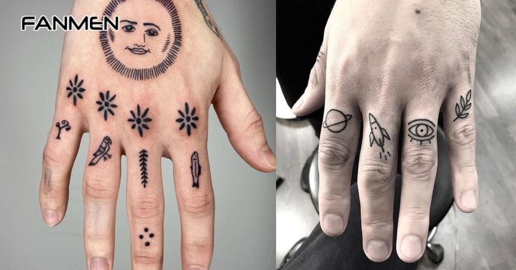 hình xăm mini ở ngón tay