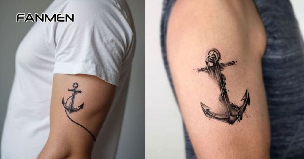 Hình xăm mỏ neo đẹp cho nam