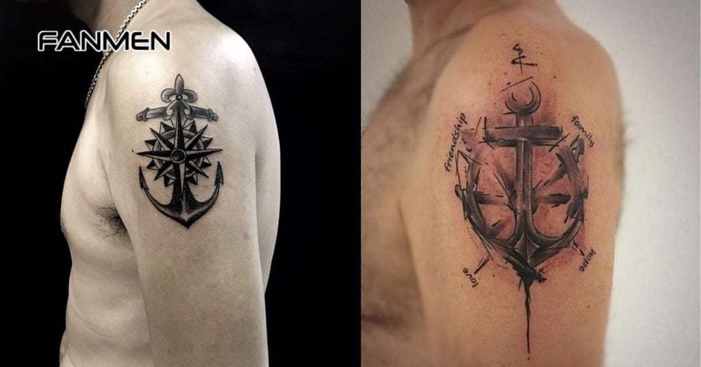 Hình xăm mỏ neo đẹp cho nam