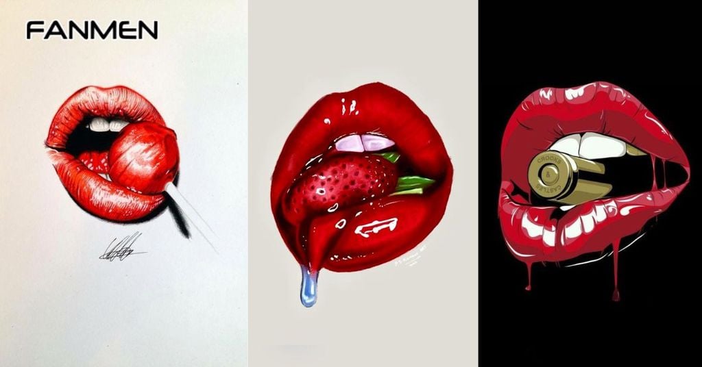 Hình xăm môi 3D sống động 3