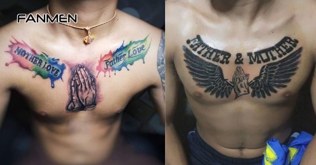 Hình xăm ở ngực nam ý nghĩa về gia đình