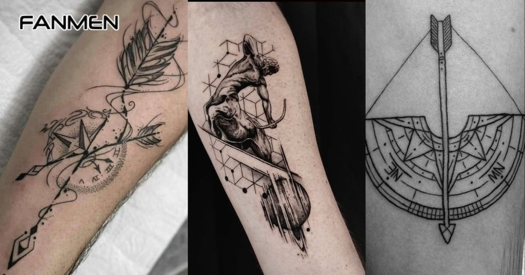 Hình Xăm Nhân Mã Kết Hợp Yếu Tố Khác