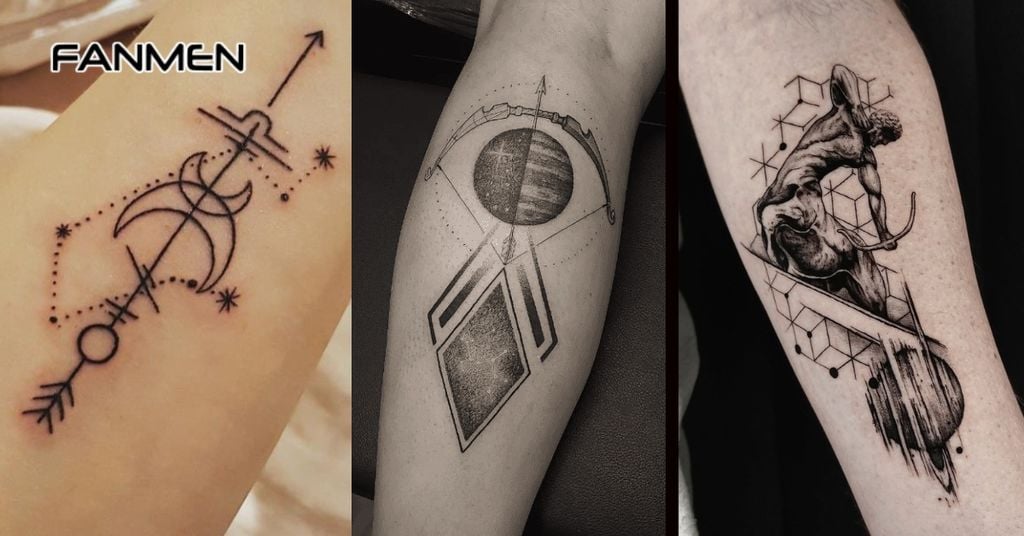 Hình Xăm Nhân Mã Phong Cách Hình Học