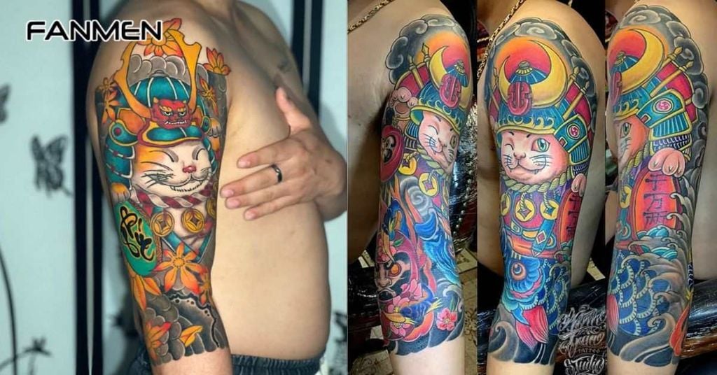 Hình xăm tay cho nam phong cách Nhật cổ