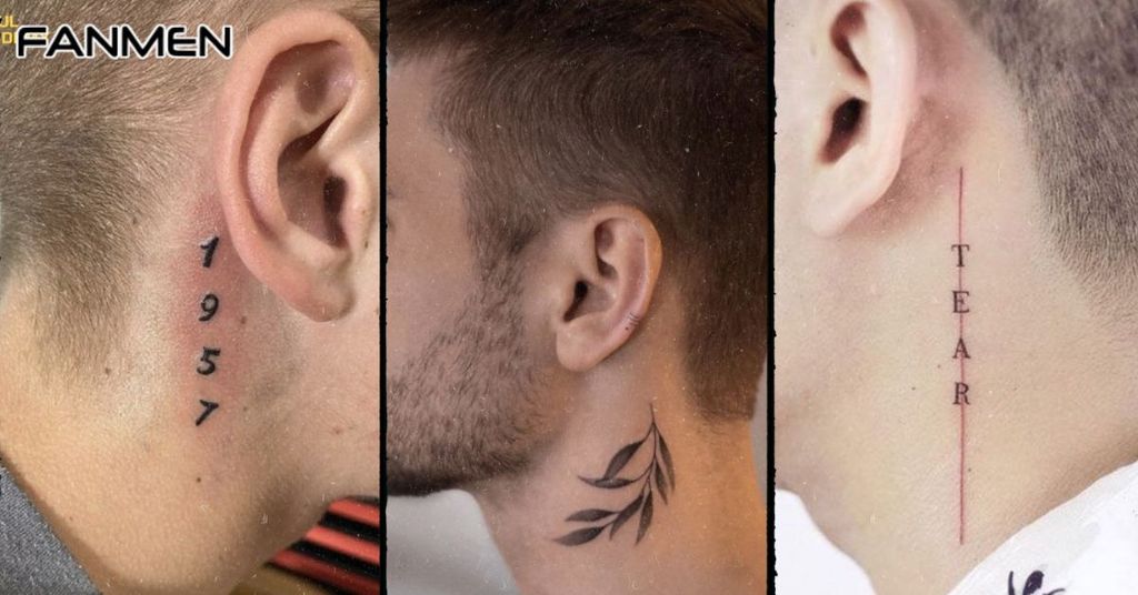 Hình xăm nhỏ đẹp cho nam ở cổ mẫu 4