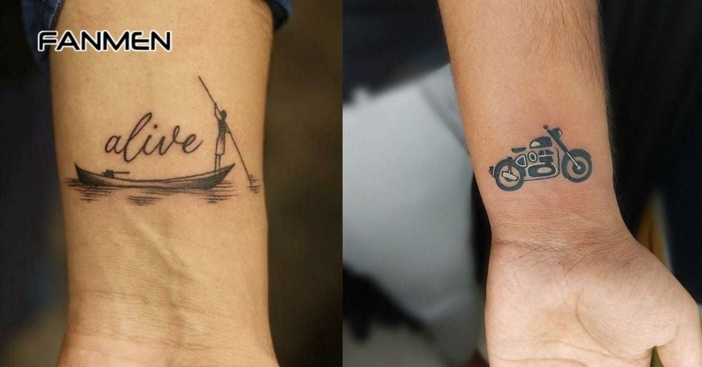 Hình xăm nhỏ ở cổ tay cho nam
