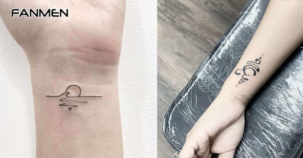 Hình xăm nhỏ ở cổ tay nam