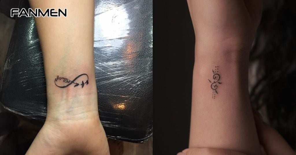 Hình xăm nhỏ ở cổ tay nam