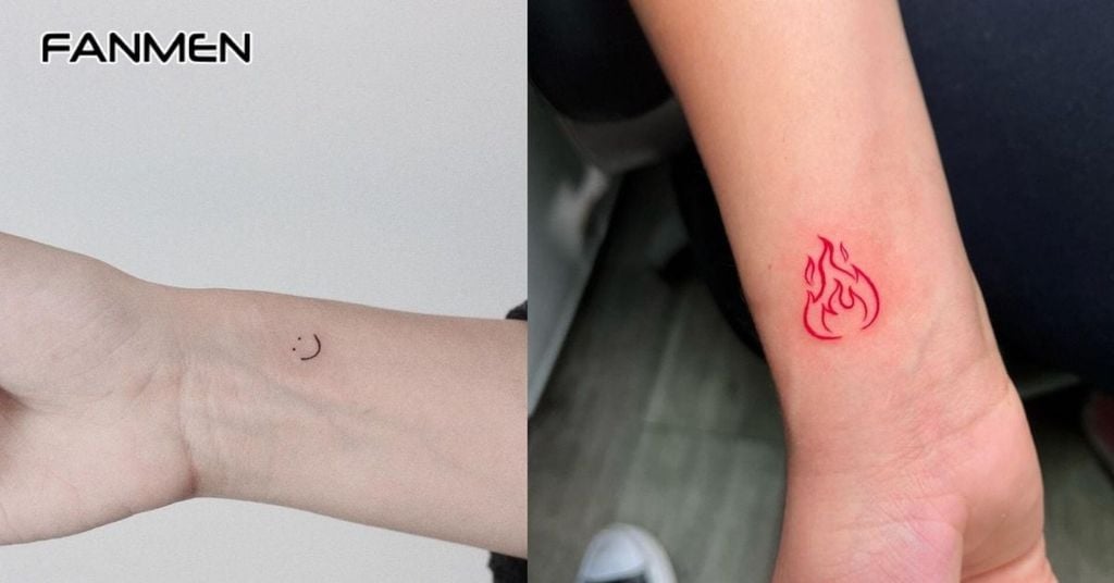 Hình xăm nhỏ ở cổ tay nam