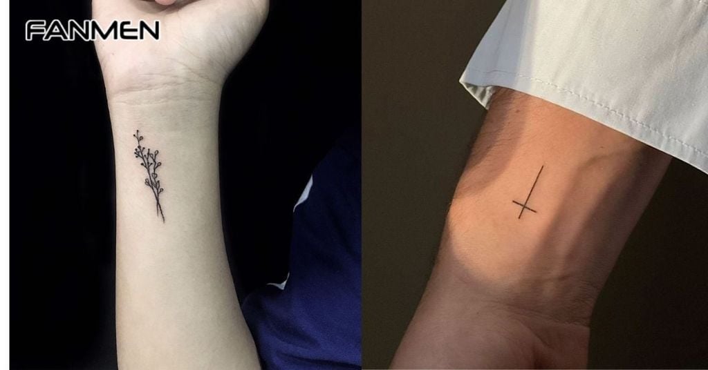 Hình xăm nhỏ ở cổ tay nam