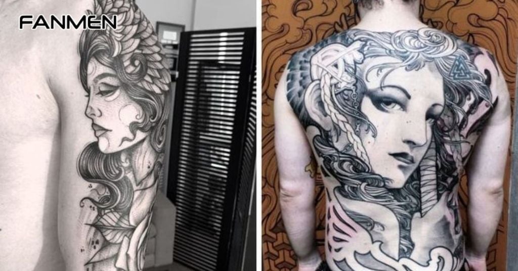 Hình Xăm Nữ Thần Astraea 1