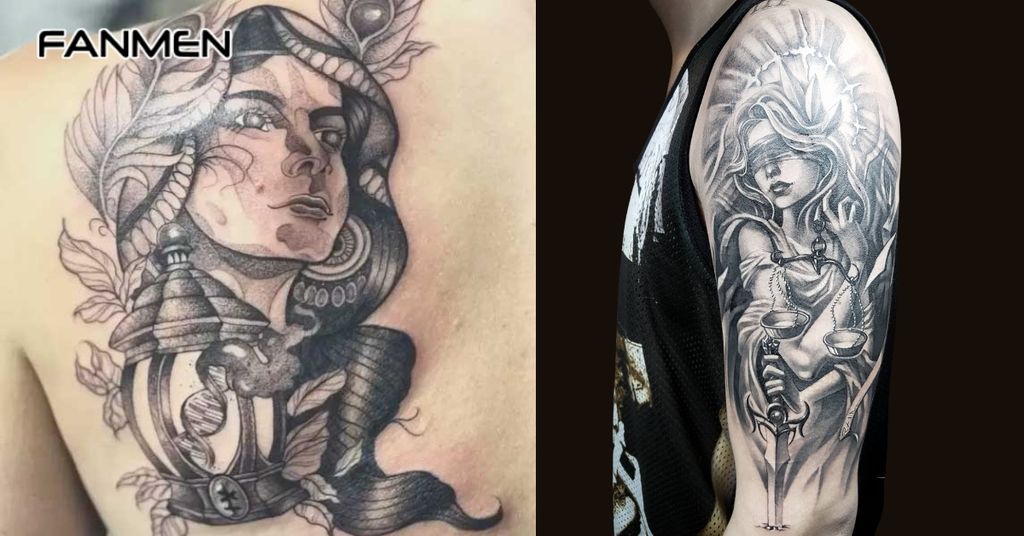 Hình Xăm Nữ Thần Astraea 2