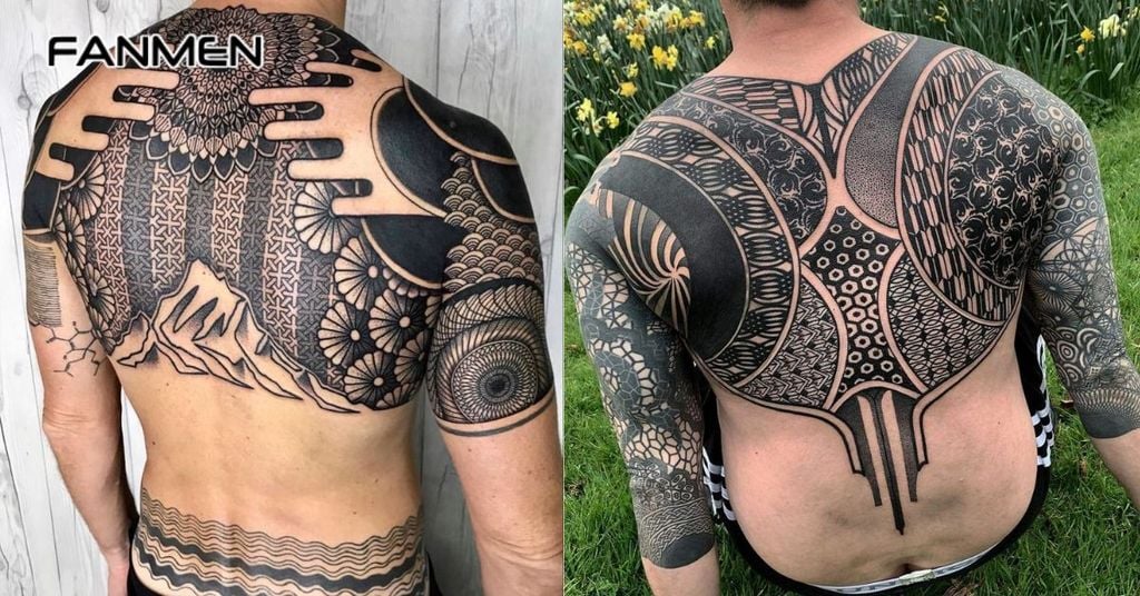 Hình xăm nửa lưng trên đẹp cho nam