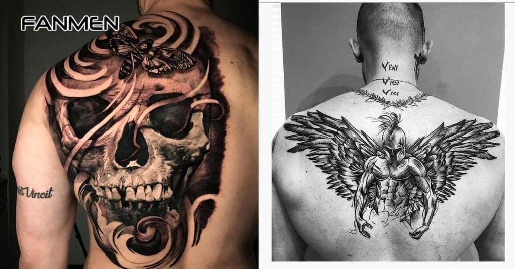 Hình xăm nửa lưng trên đẹp cho nam