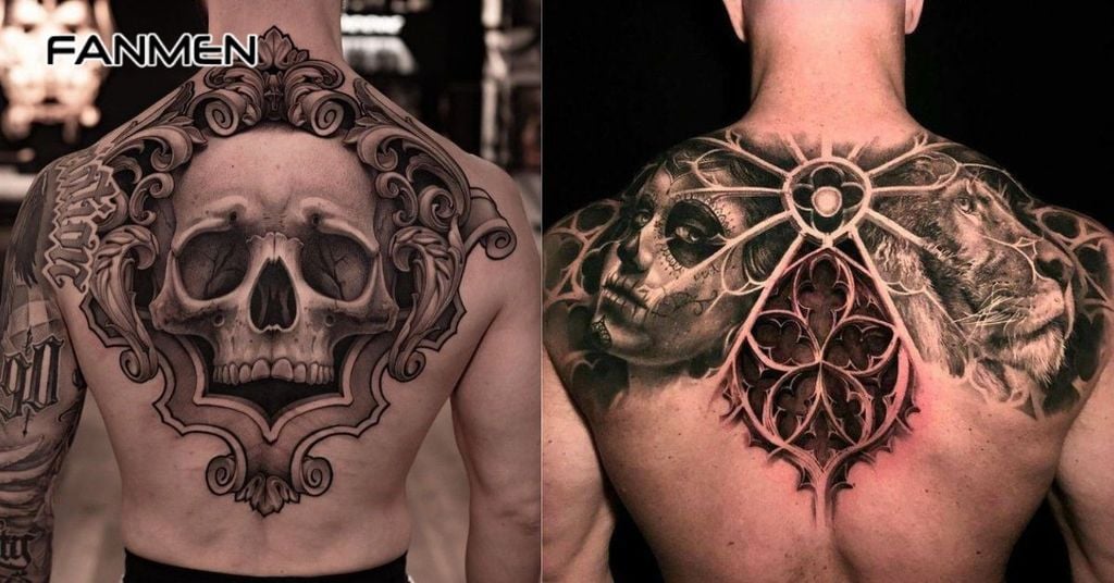 Hình xăm nửa lưng trên đẹp cho nam
