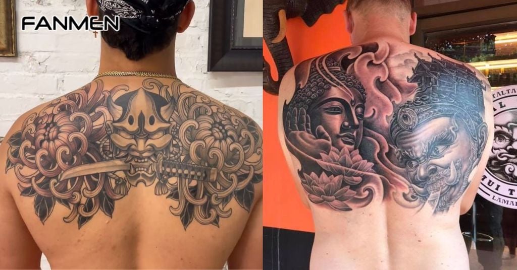 Hình xăm ở nửa lưng trên 9