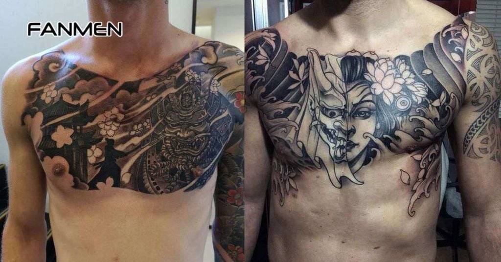 Hình xăm ở ngực nam chất