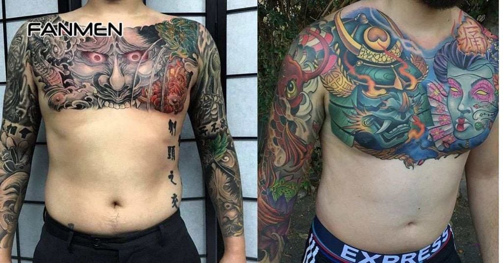 Hình xăm ở ngực nam chất