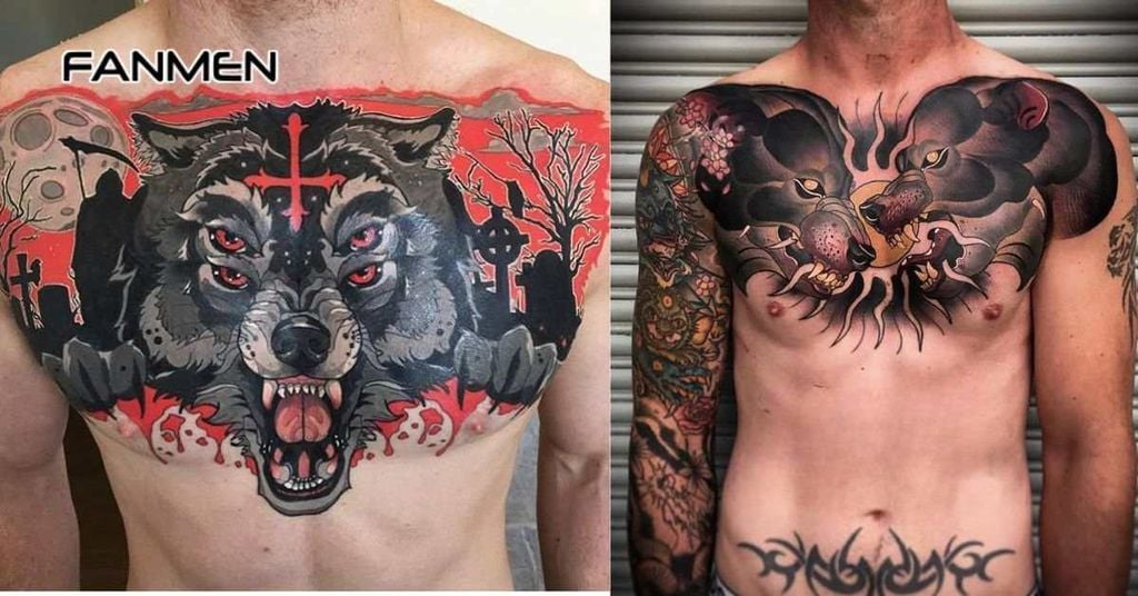 Hình xăm ở ngực nam chất