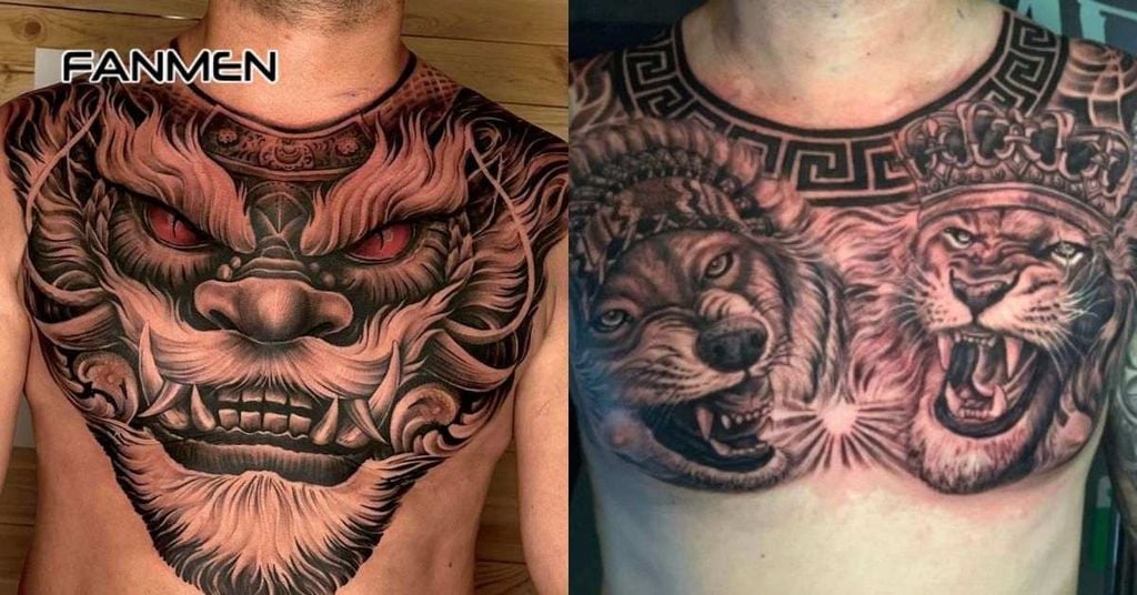 Hình xăm ở ngực nam chất