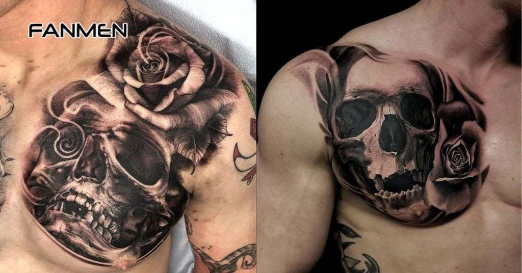 Hình xăm ở ngực nam chất