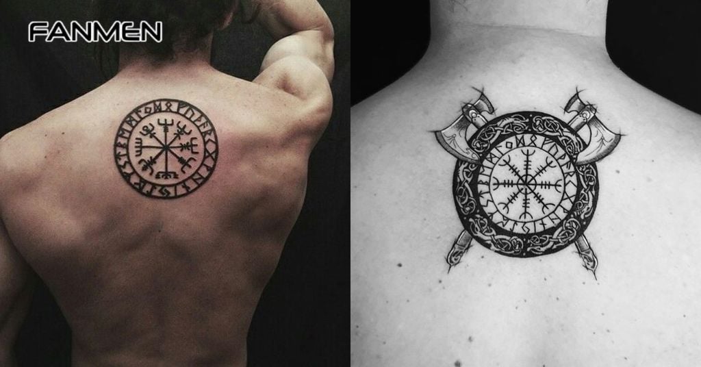 Hình xăm lưng nhỏ đẹp cho nam phong cách tối giản